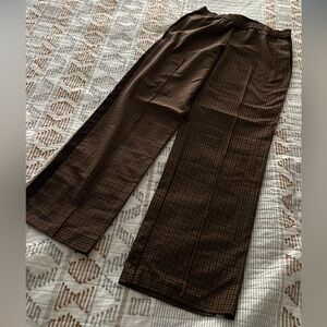 Zara women’s Brown Plaid Dress Pants